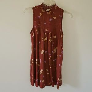 Burgundy sleeveless dress